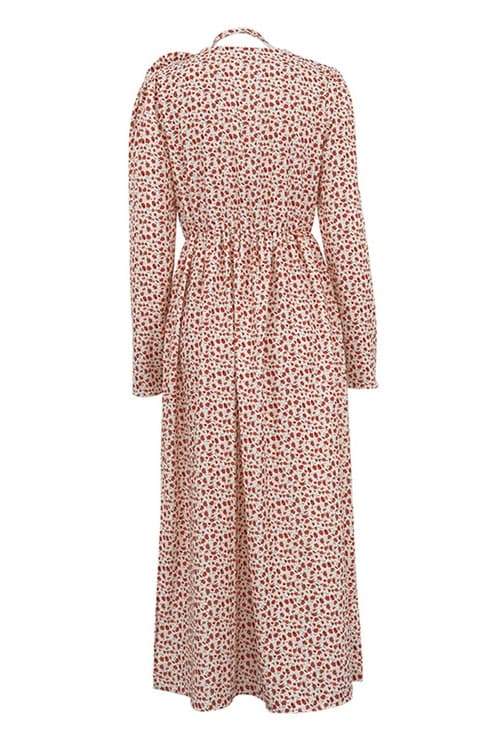 Sofía® | Flower V-Neck Midi Dress