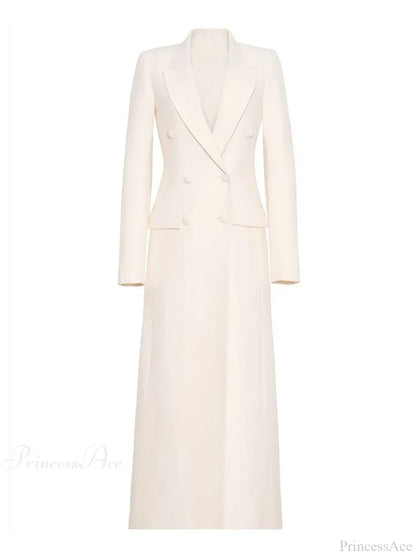 Blazer Notched Collar Double-Breasted Overcoat