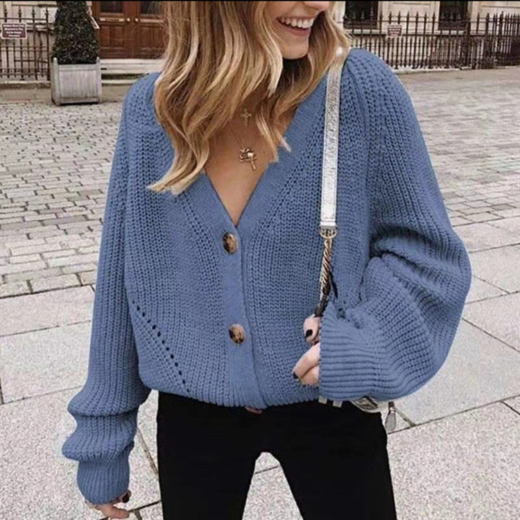 Ivette® | KNIT V-NECK CARDIGAN