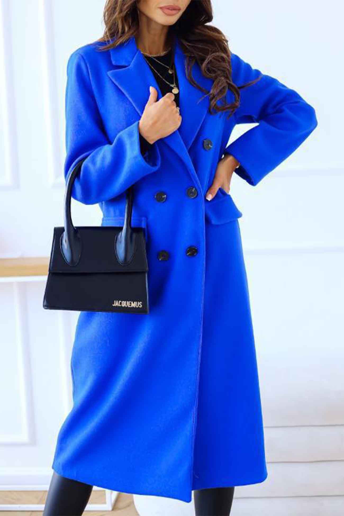 Giorgia | Double-breasted coat with lapels and long sleeves