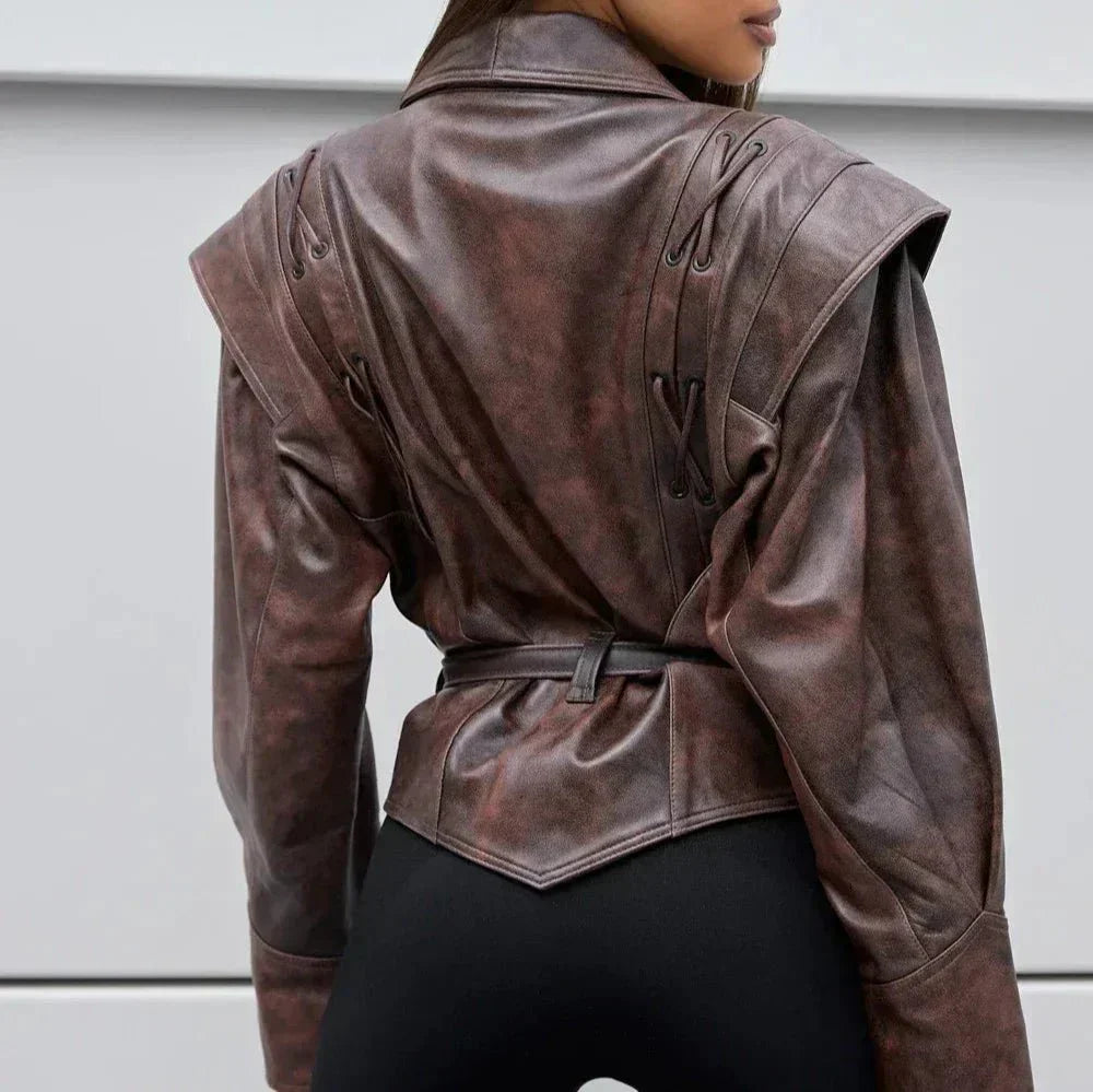 Monica® | Vintage V-neck coat