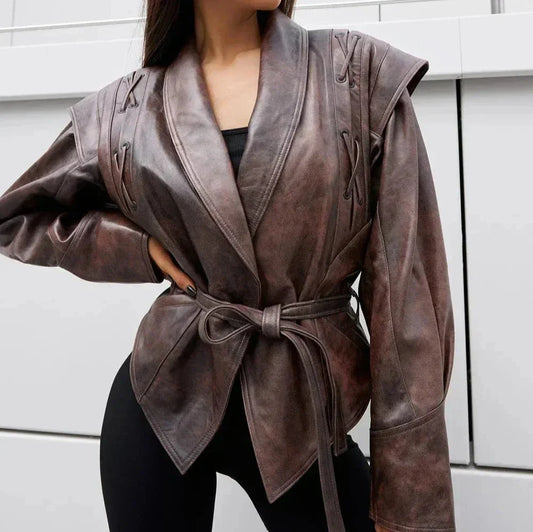 Monica® | Vintage V-neck coat
