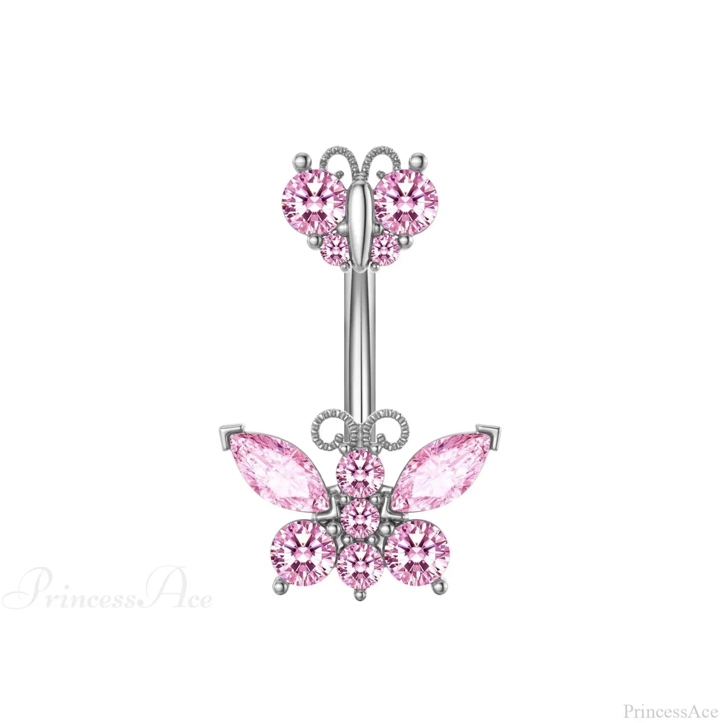 Butterfly CZ Sparkling Gothic Belly Ring