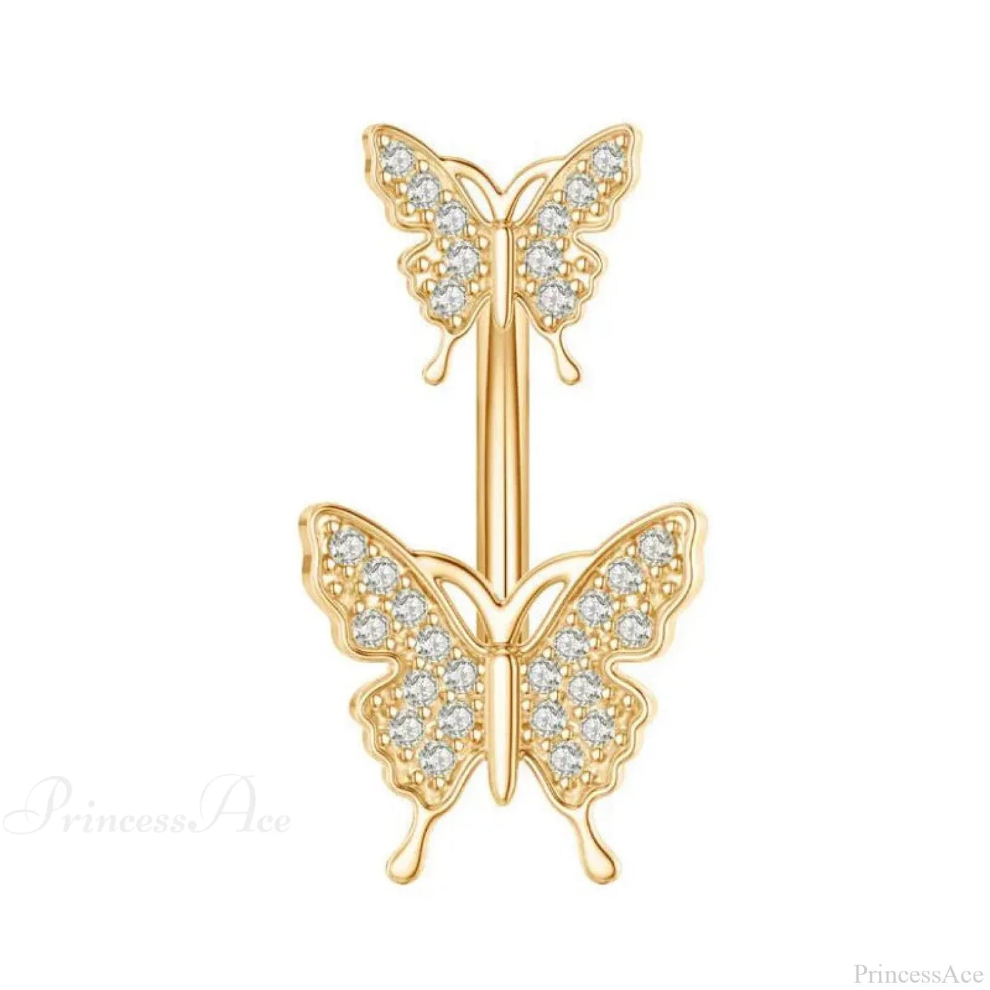 Butterfly CZ Sparkling Gothic Belly Ring
