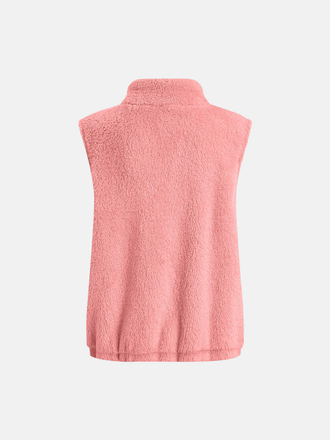 Leonor | Fluffy vest coat with zip closure and full size pockets