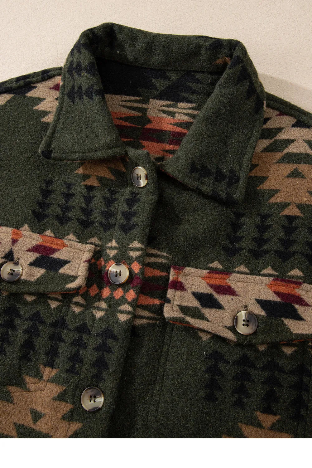 Agnieszka | Jacket with geometric collar and pockets
