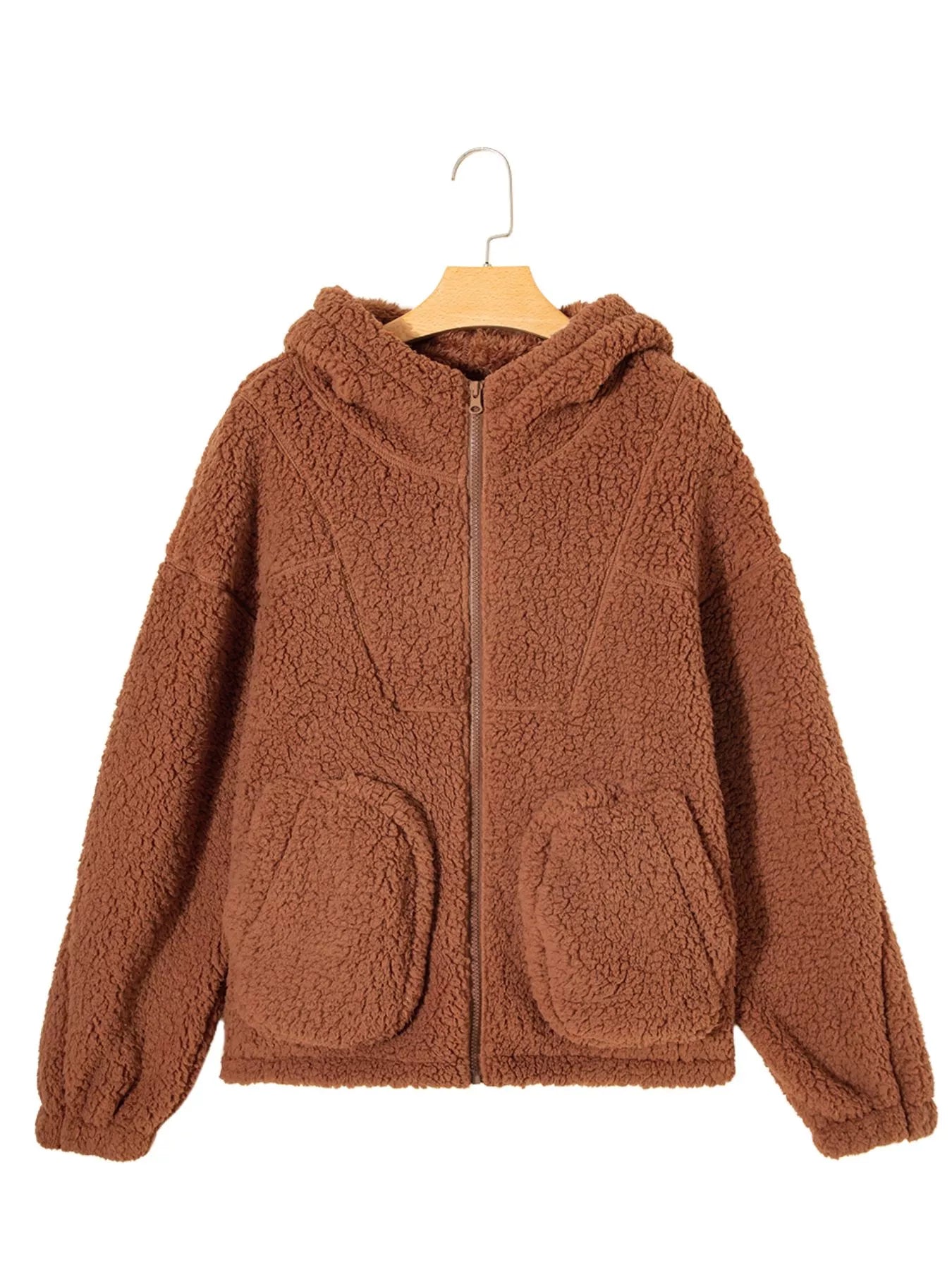 Marjorie | Women's Relaxed Fit Zip Up Teddy Jacket