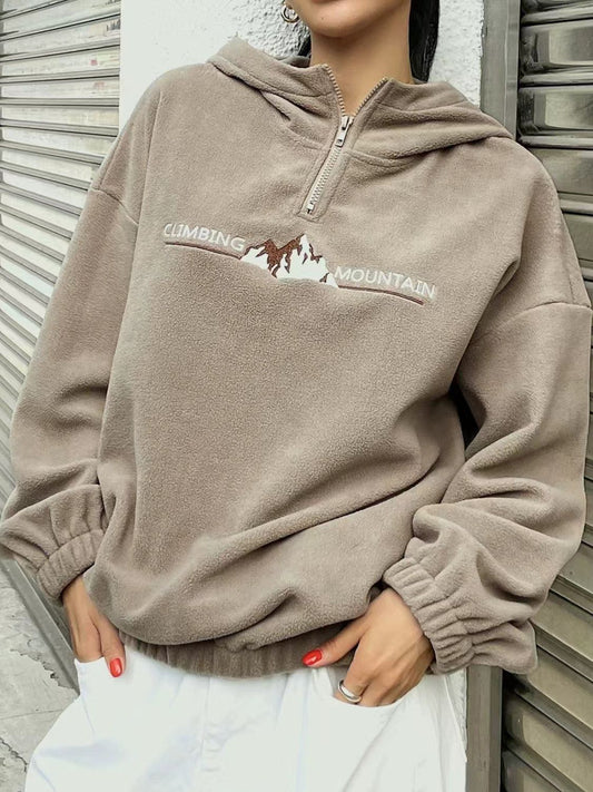 Beatriz | Mountain Quarter Zip Long Sleeve Hoodie
