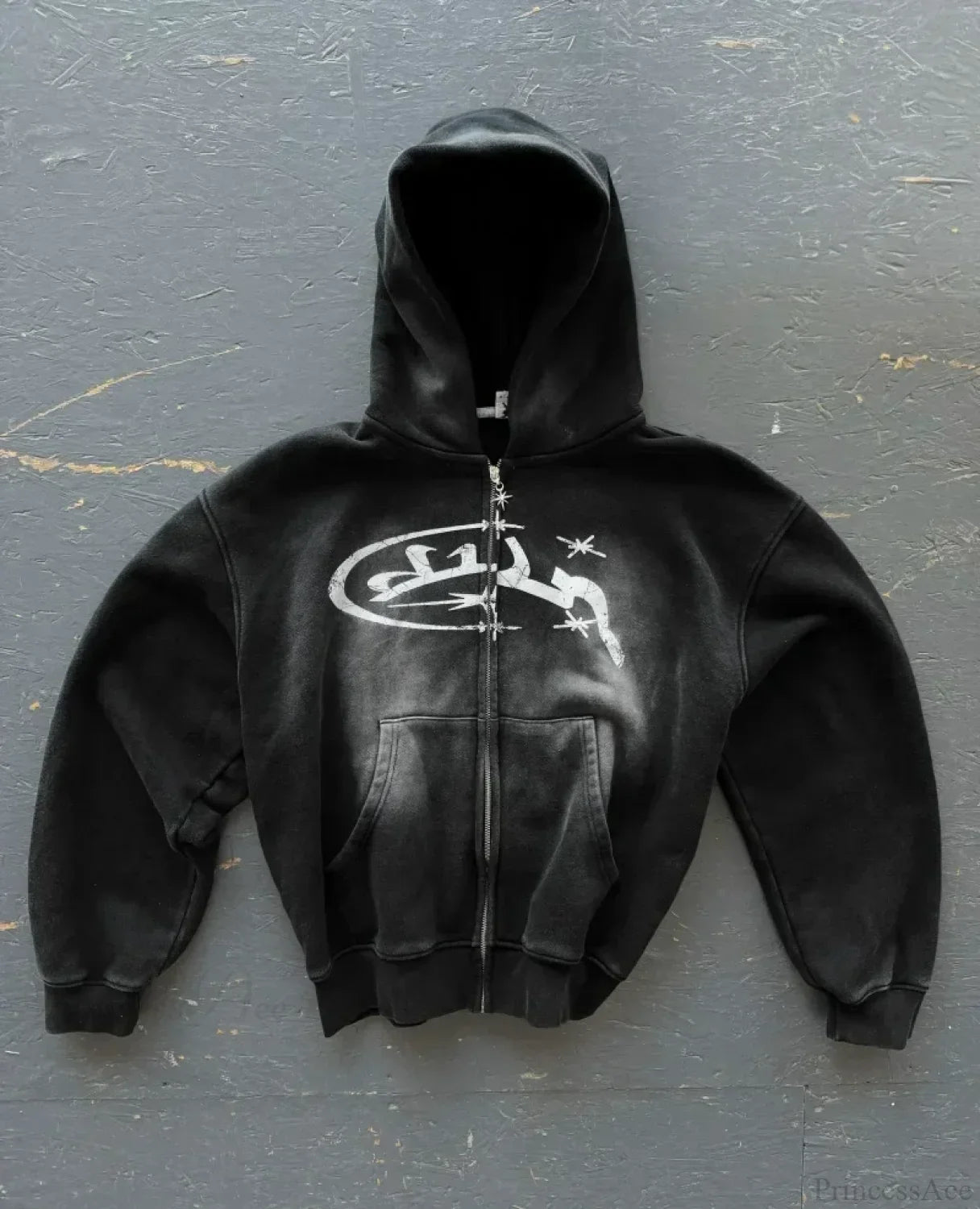 Cartoon Pattern Zipper Hoodie