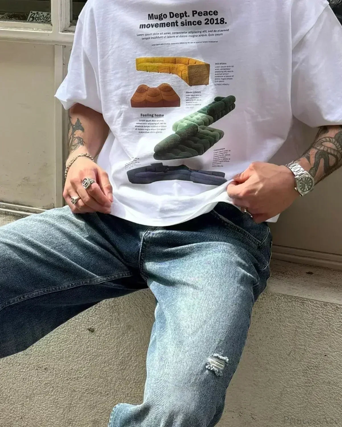 Casual Streetwear Gothic Long Sleeve T-shirt