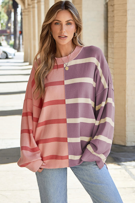 Leontien | Modern oversized sweater with contrasting colors