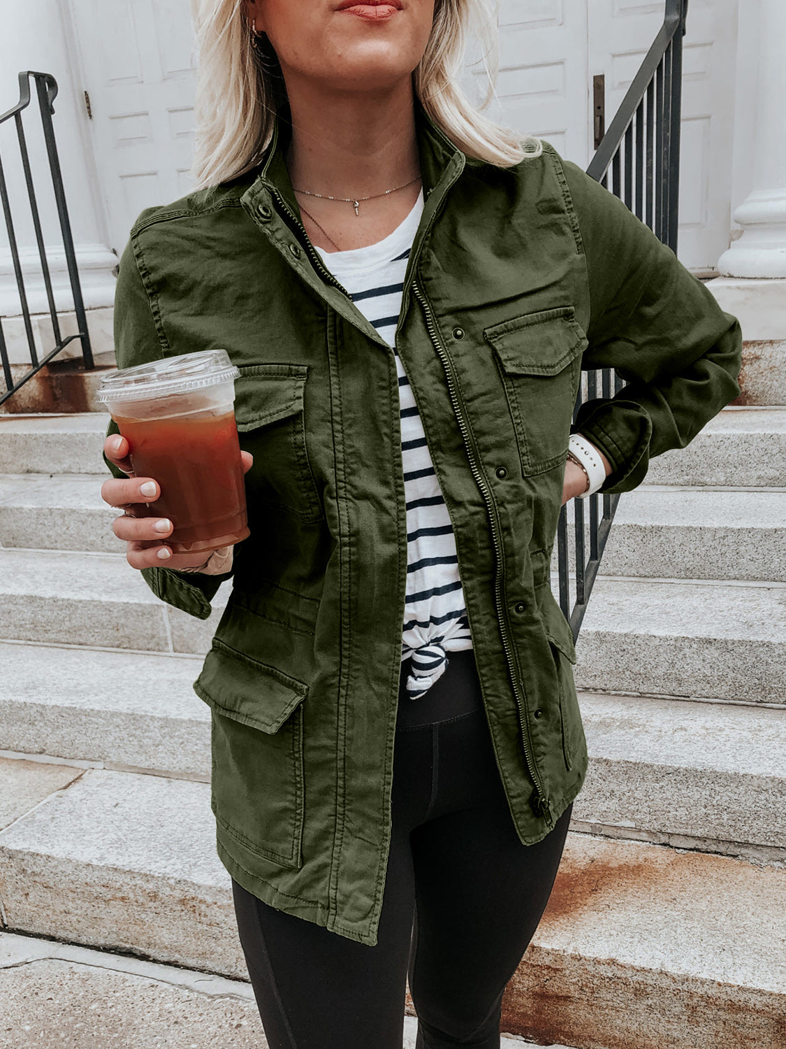 Carolina | Long sleeve zip jacket with pockets