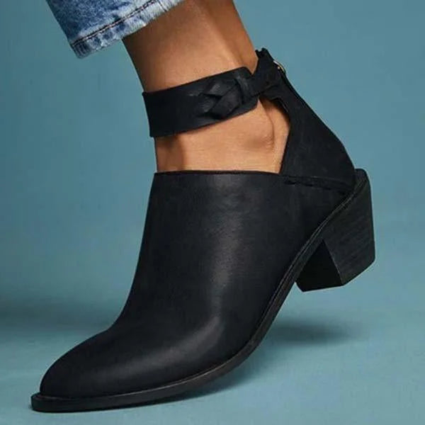 Rosario | Comfortable women's shoes with heels and zipper.