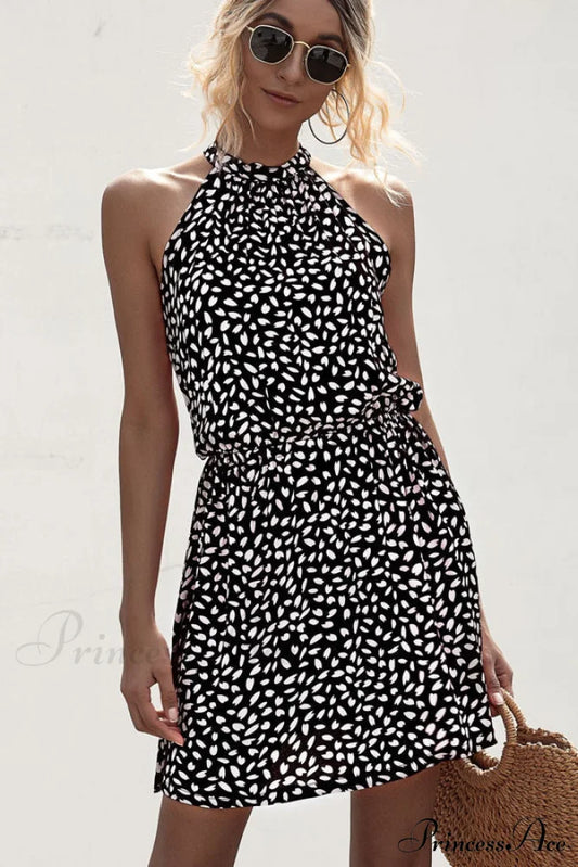 Chiffon Lace Solid Trendy Color Mini Dress