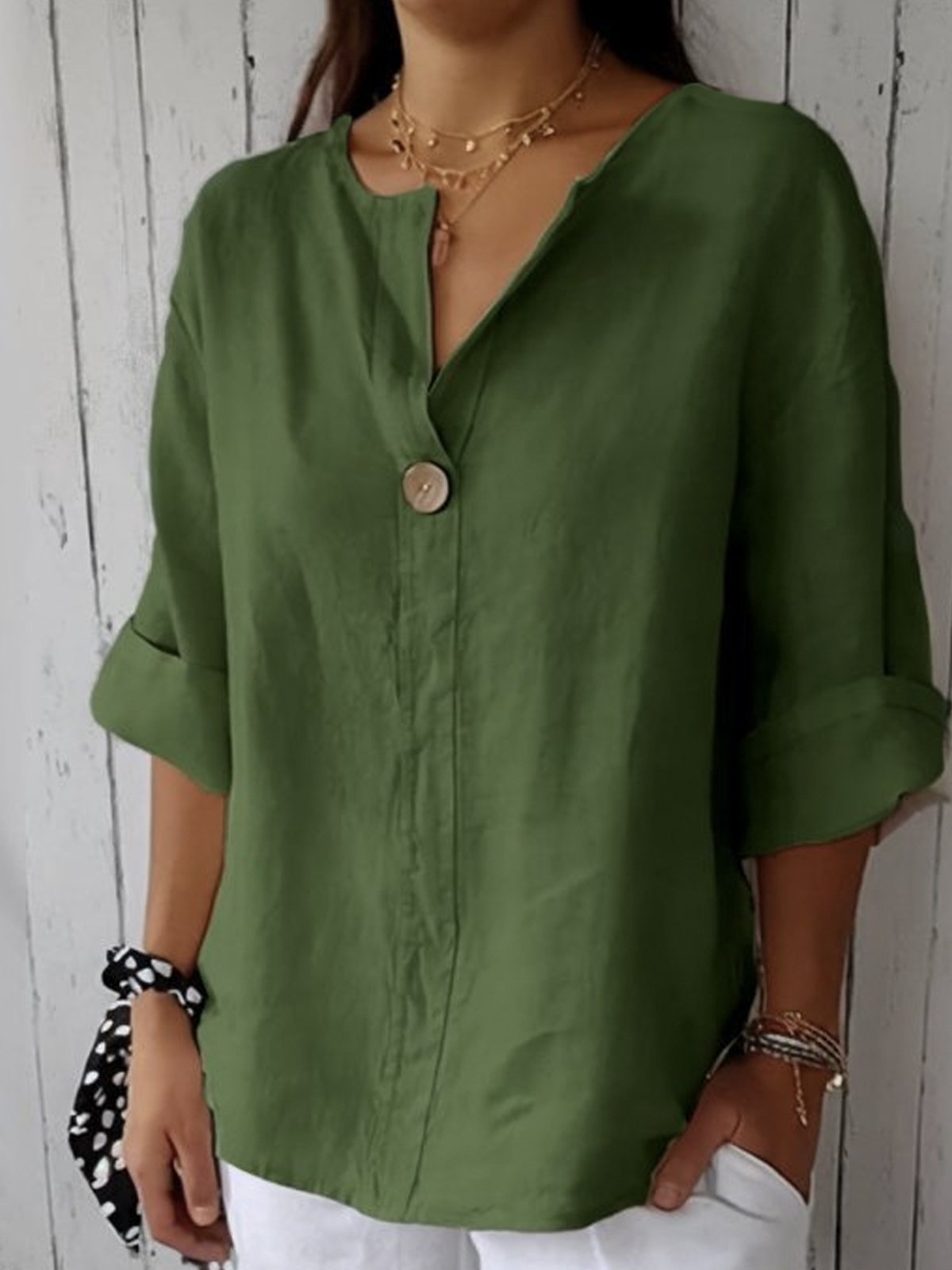 Christine | Women's Oversized Button-Up Blouse