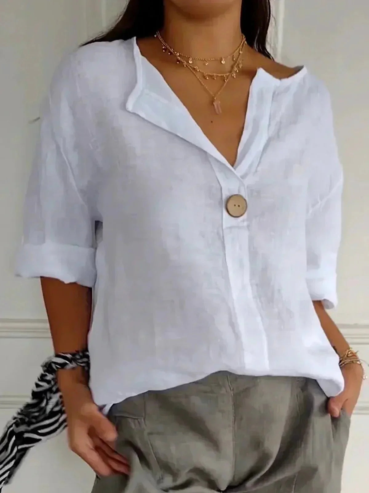 Christine | Women's Oversized Button-Up Blouse