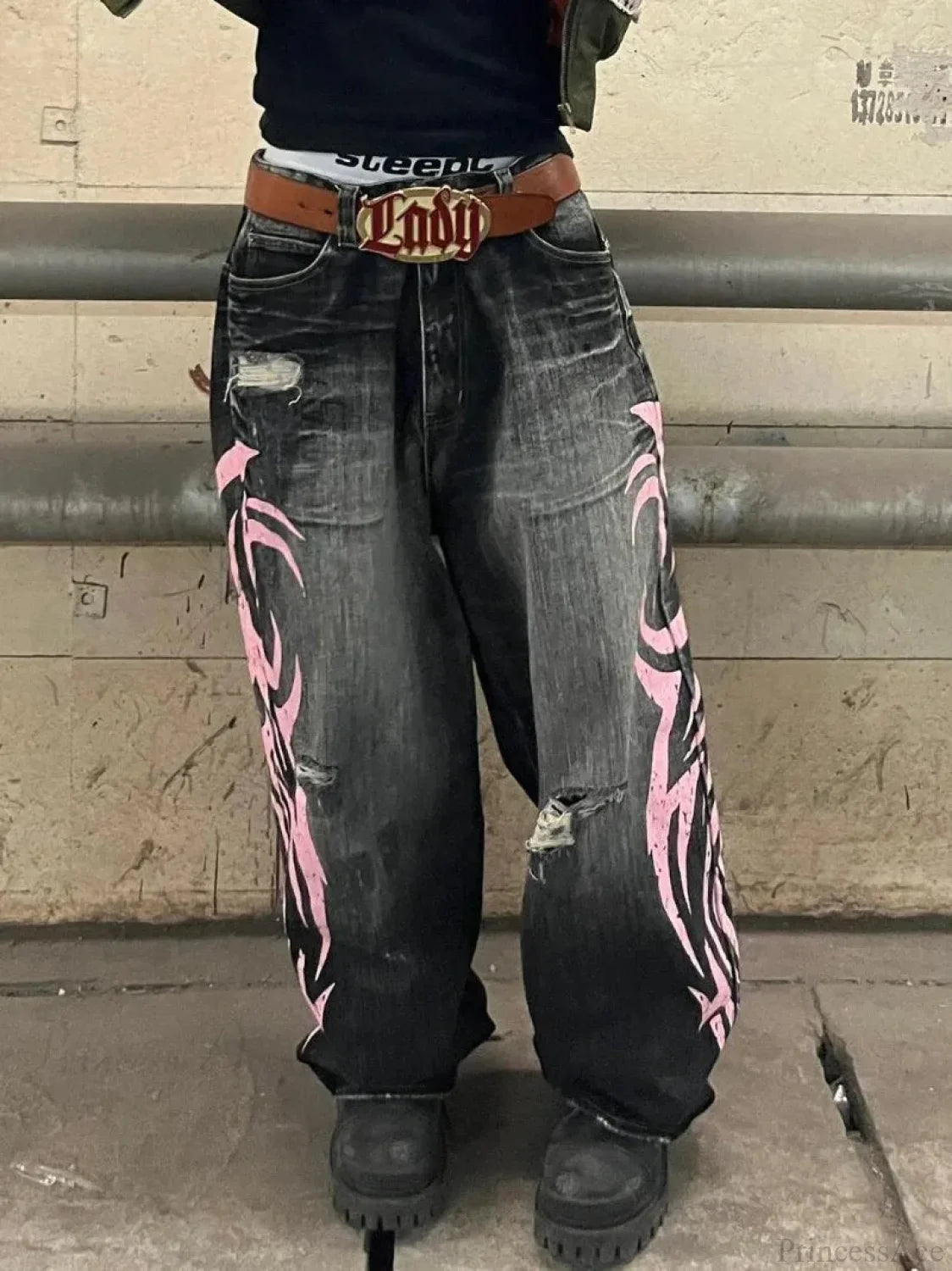 Clean Blade Print Gothic Trouser