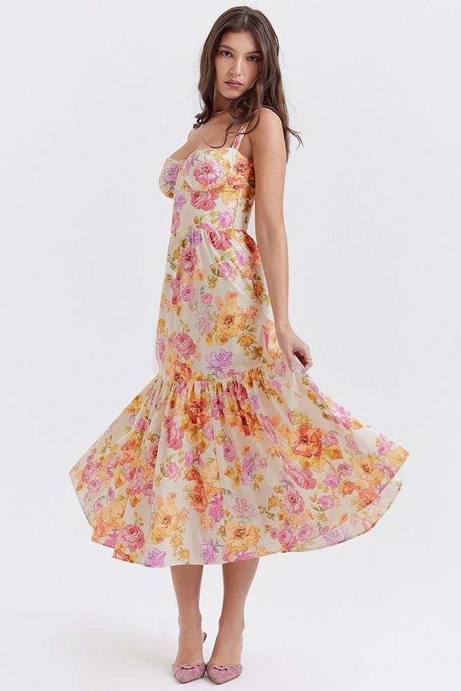 Yvonne® | Flared Midi Dress With Print
