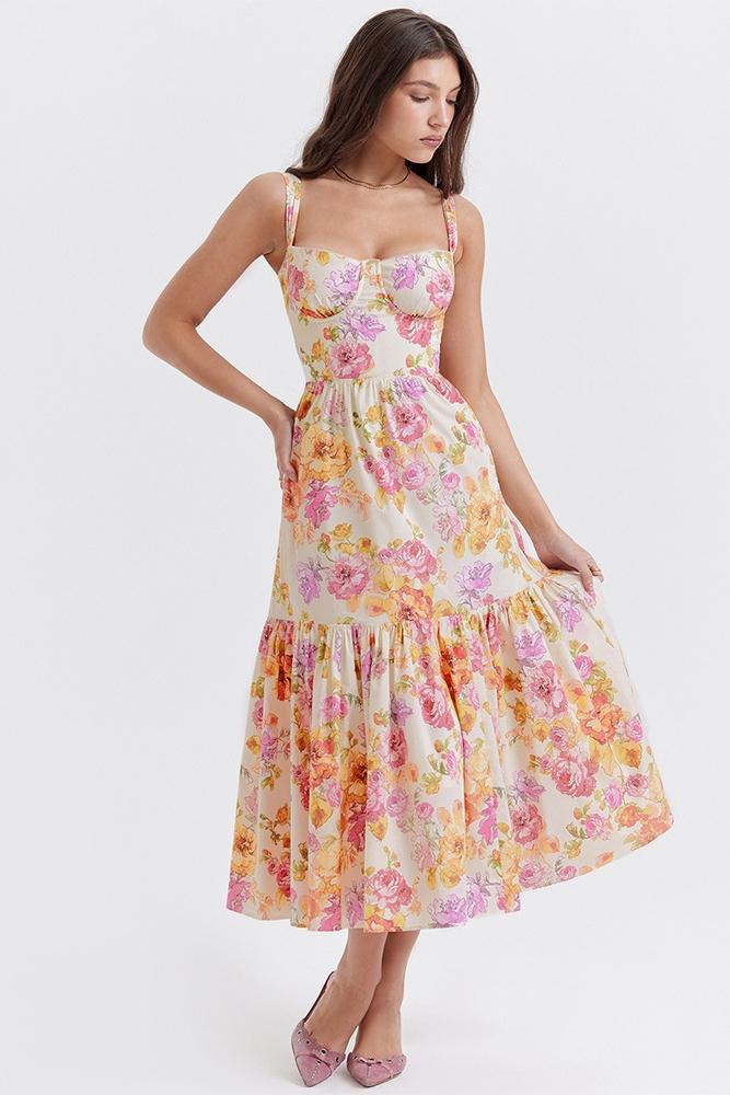 Guadalupe® | Flared Midi Dress With Print