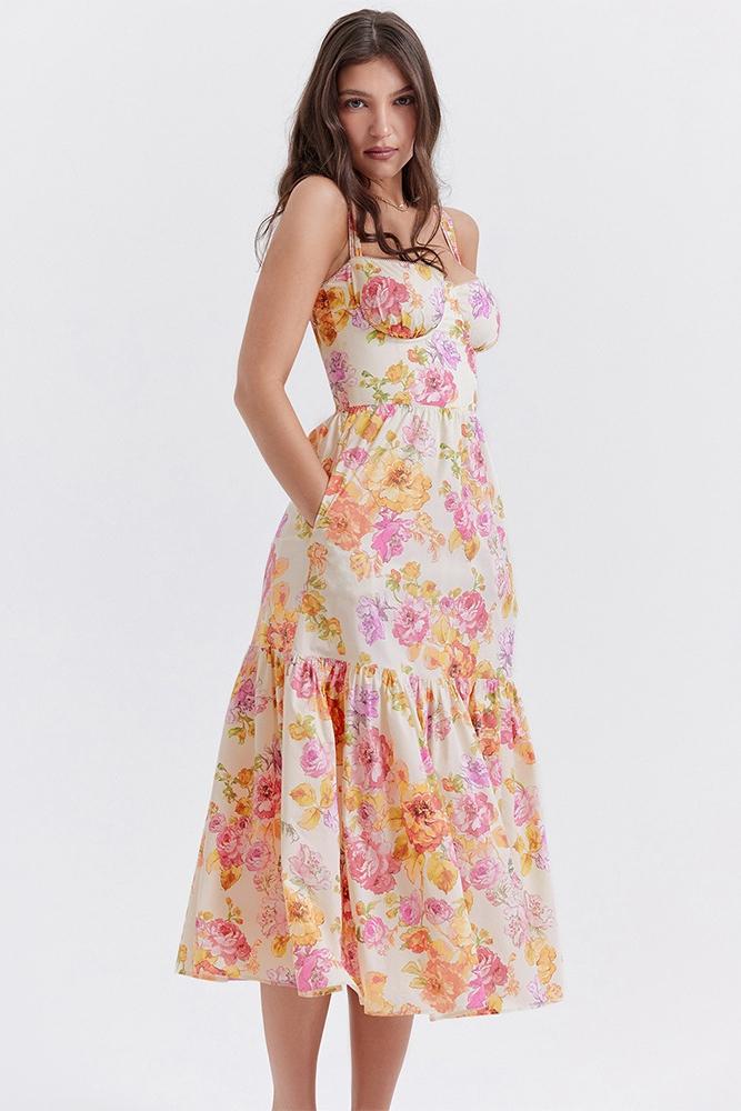 Guadalupe® | Flared Midi Dress With Print