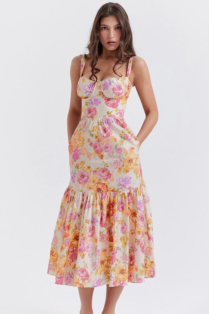 Yvonne® | Flared Midi Dress With Print