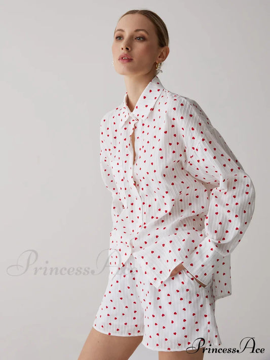 Cotton Sweetheart Striped Trendy Soft Short Set
