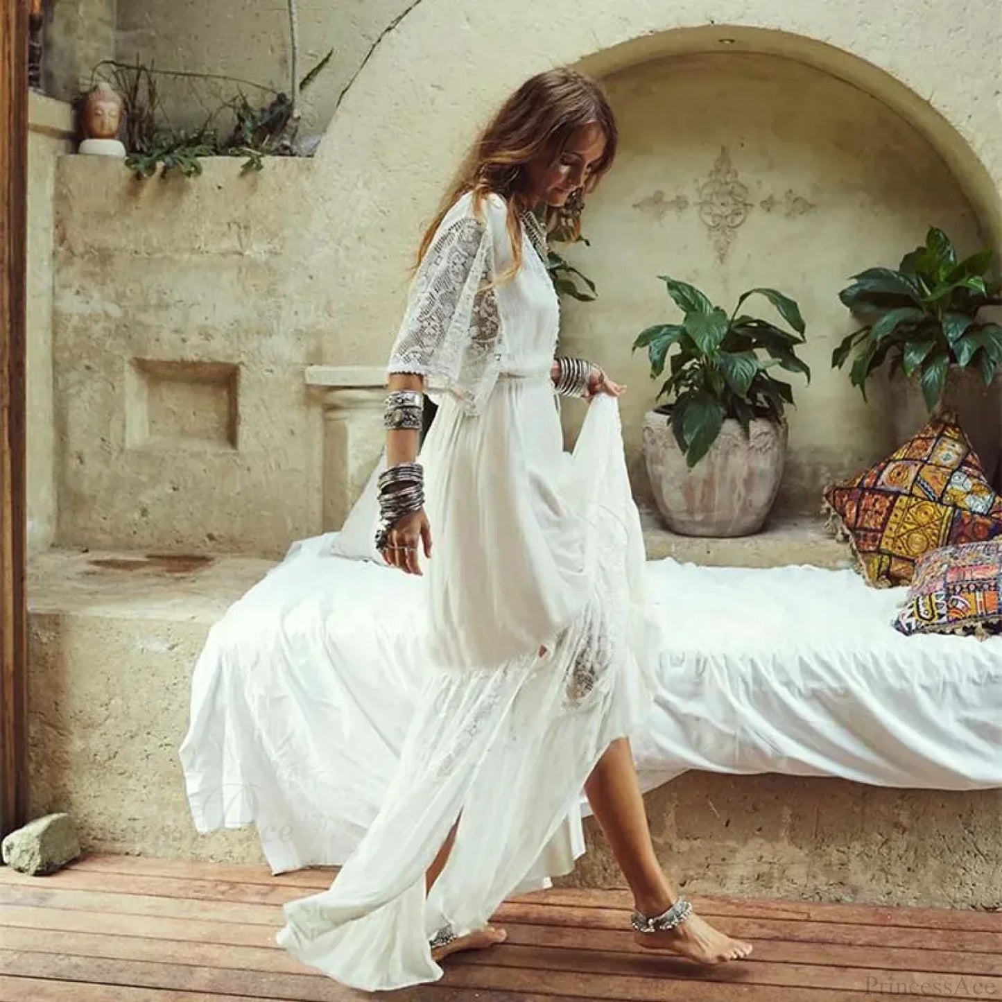 Crochet Kaftan Tunic Summer Beach Cover Up