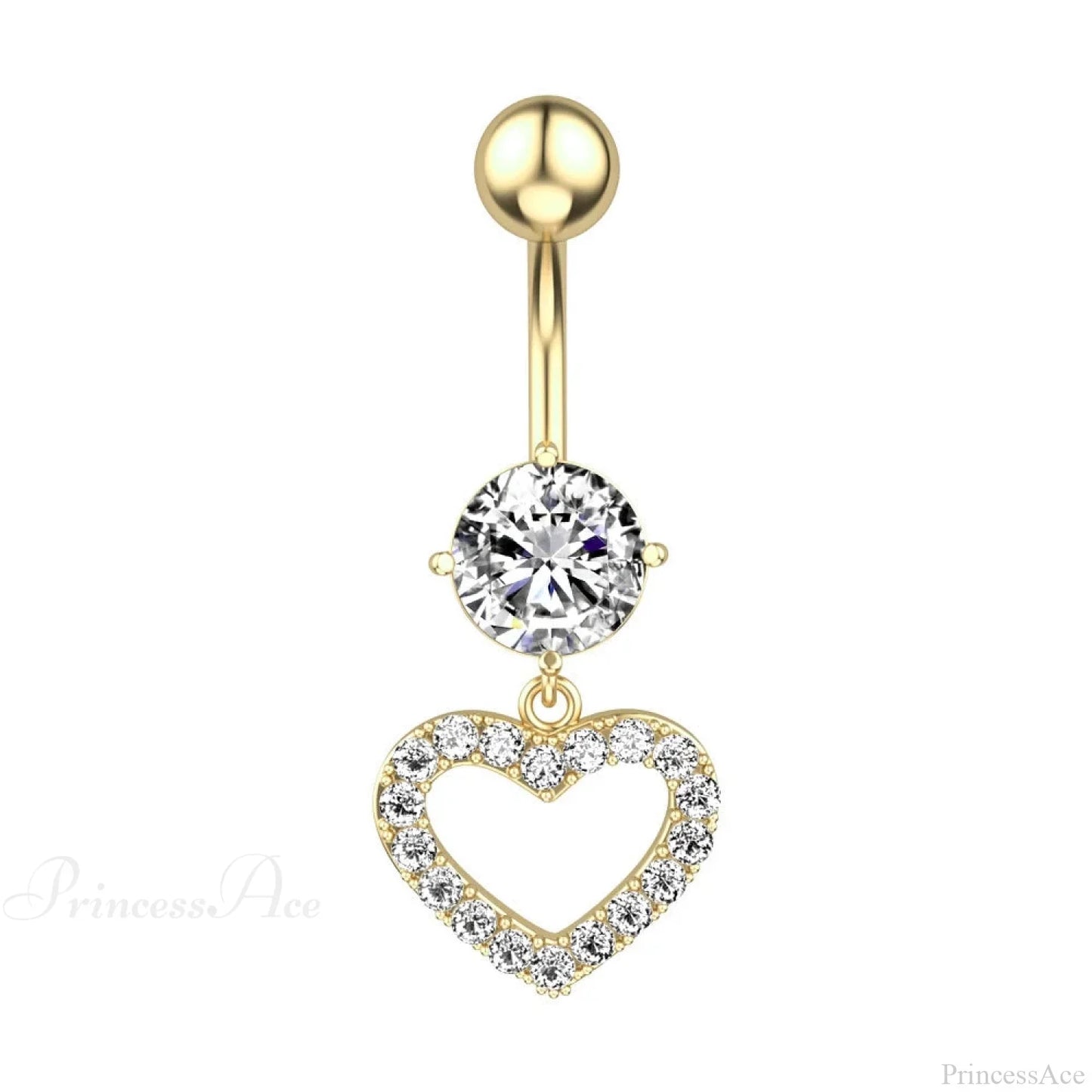 Crystal Dangle Gothic Belly Ring