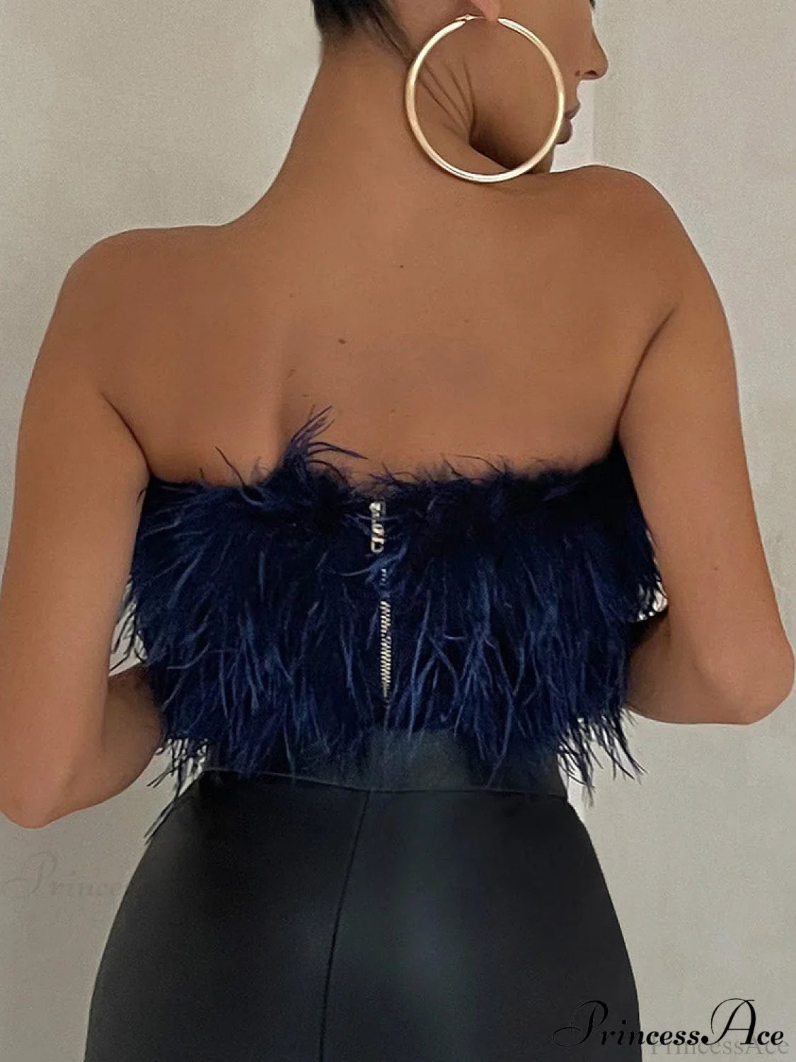 Cute Stylish Fuzzy Crop Top