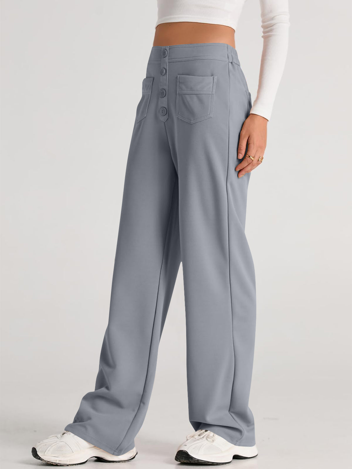 Aurora | Wide-leg, high-waisted trousers