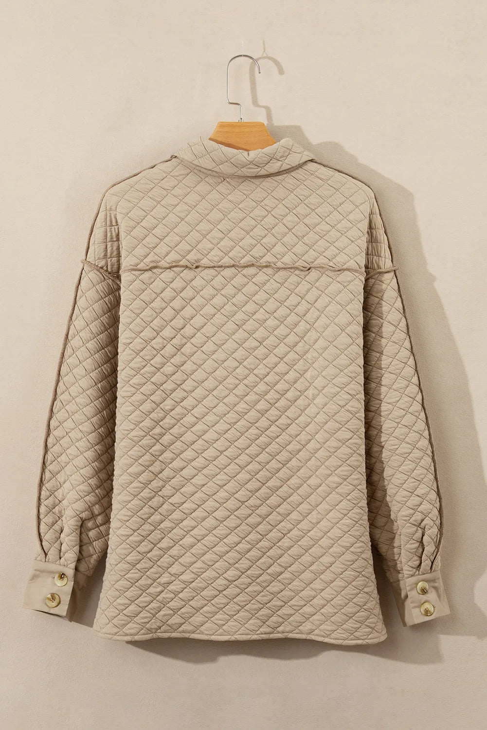 Magda | Long sleeve jacket with button down collar and collar