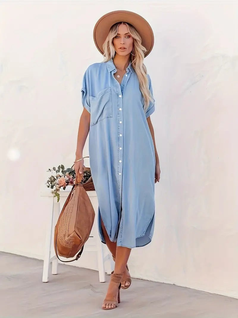 Carina® | Denim Dress Batwing Sleeves