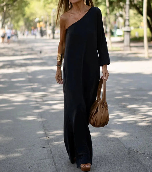 Mallory® | Elegantly Flowy One-Shoulder Dress