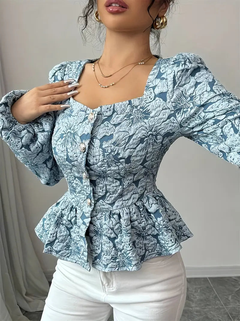 Agata® | Elegant Floral Print Blouse