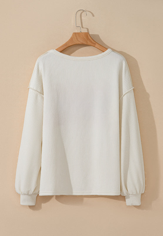 Brenda | Long sleeve sweatshirt with a color block design