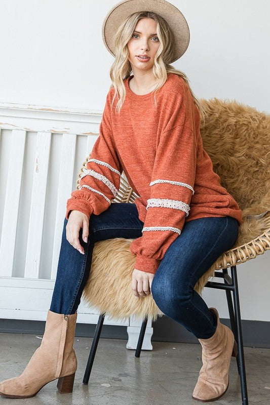 Aurora | SLEEVES WITH TWEED TRIM TUNIC