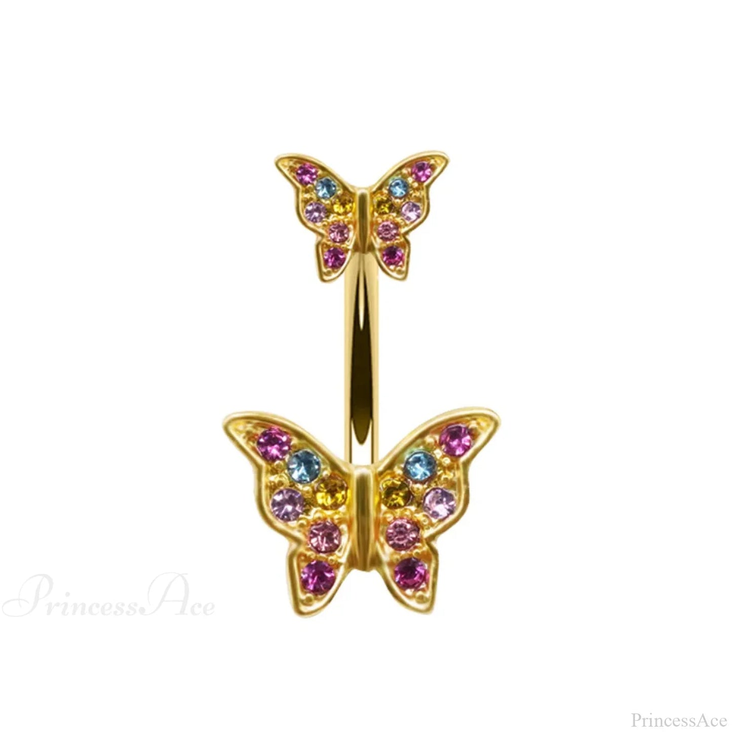 Dark Butterfly Pendant Belly Ring