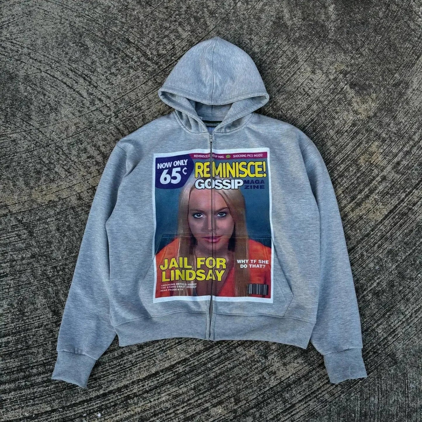 Dark Character Pictorial Zip Hoodie