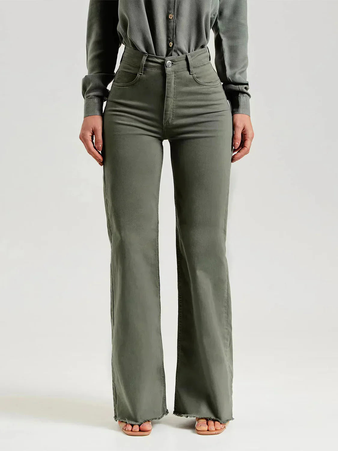 Yesenia® | Frayed flared trousers for women