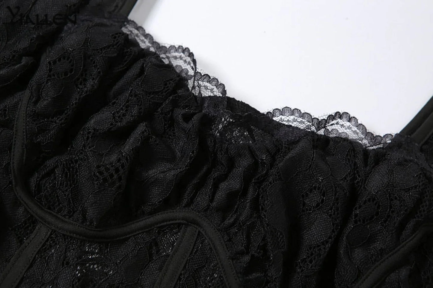 Delilah Sexy Lace Charming Split Maxi Dress