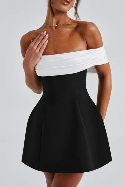 Romina® | Delta Mini Dress Black/White