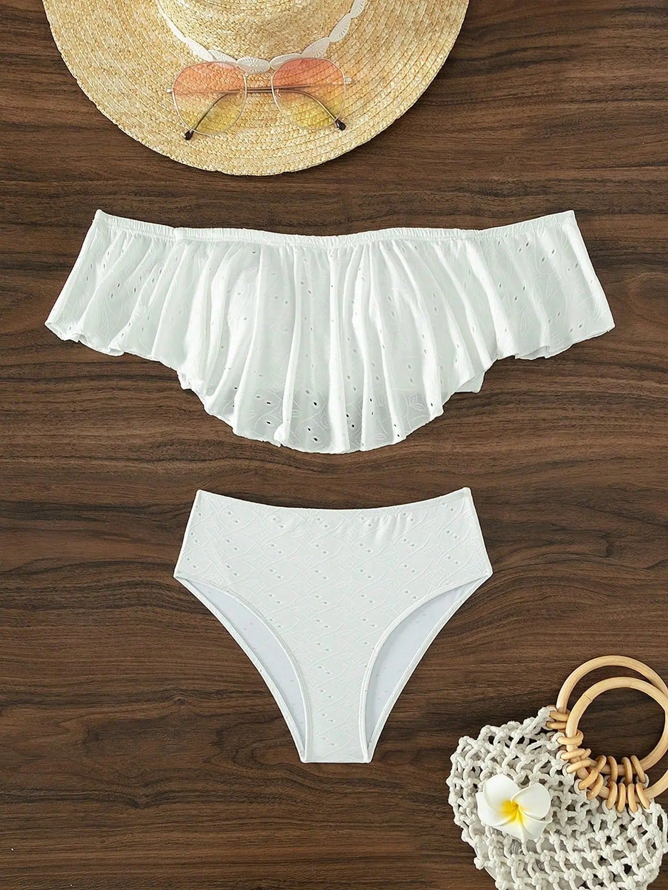 Hayley® | Off-Shoulder High Waist Swimsuit