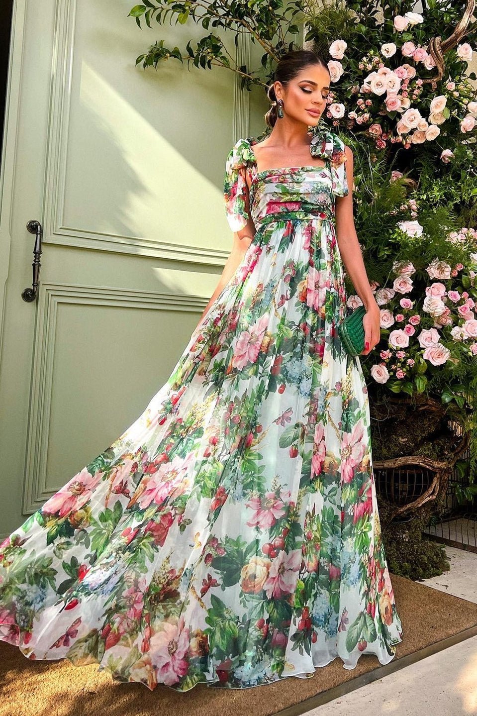 Sol® | Dinah Printed Maxi Dress With Straps