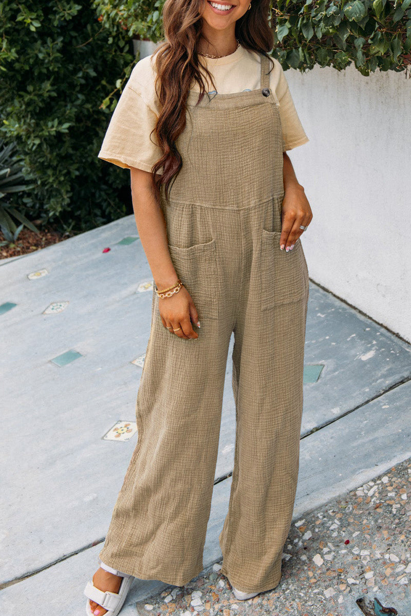 Simone® | Women'S Loose Square Neck Pants Suit With Pocket