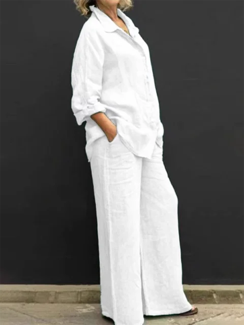 Trinidad® | Casual Linen Blouse And Pants Set
