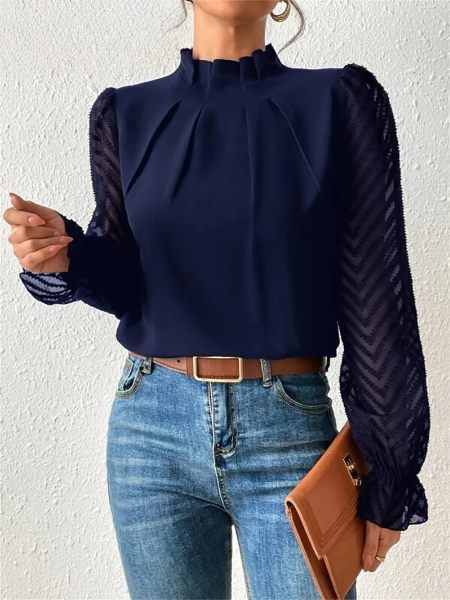 Arpina® | Elegant Top With Ruffle Sleeves