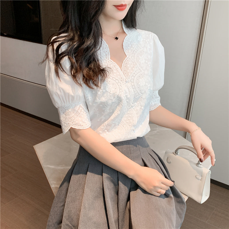 Pura® | White Embroidered Women'S Blouse