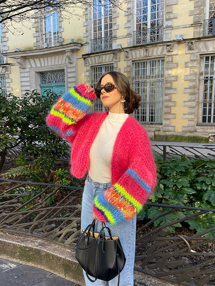 Amelia® | Colorful Patchwork Cardigan
