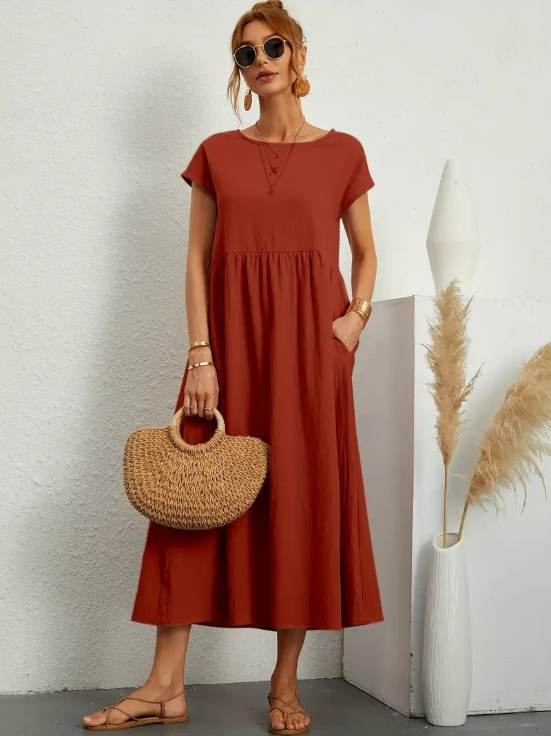 Cecilia® | Premium Linen Pocket Dress