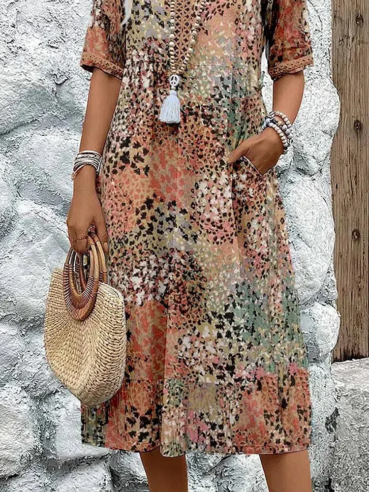 Elisa® | Vibrant midi length dress